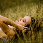 woman, meadow, beautiful flowers, flower wallpaper, grass, flower background, flowers, spring, summer, nature, field